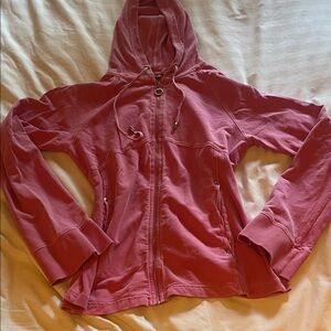 Women's Casual Pink Zip-Up Hoodie